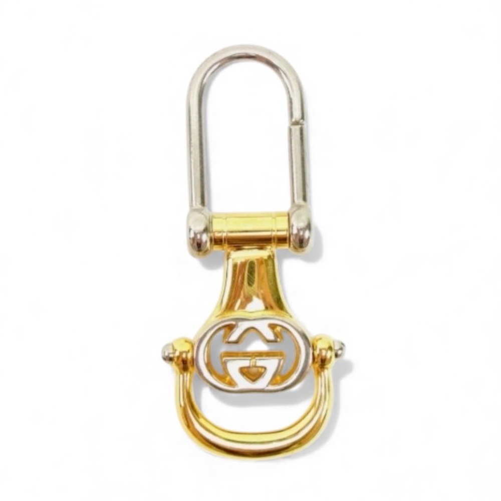 NIB Rare & Vintage Gucci Two Tone Horsebit Style Key Holder/Keychain - Picture 4 of 9
